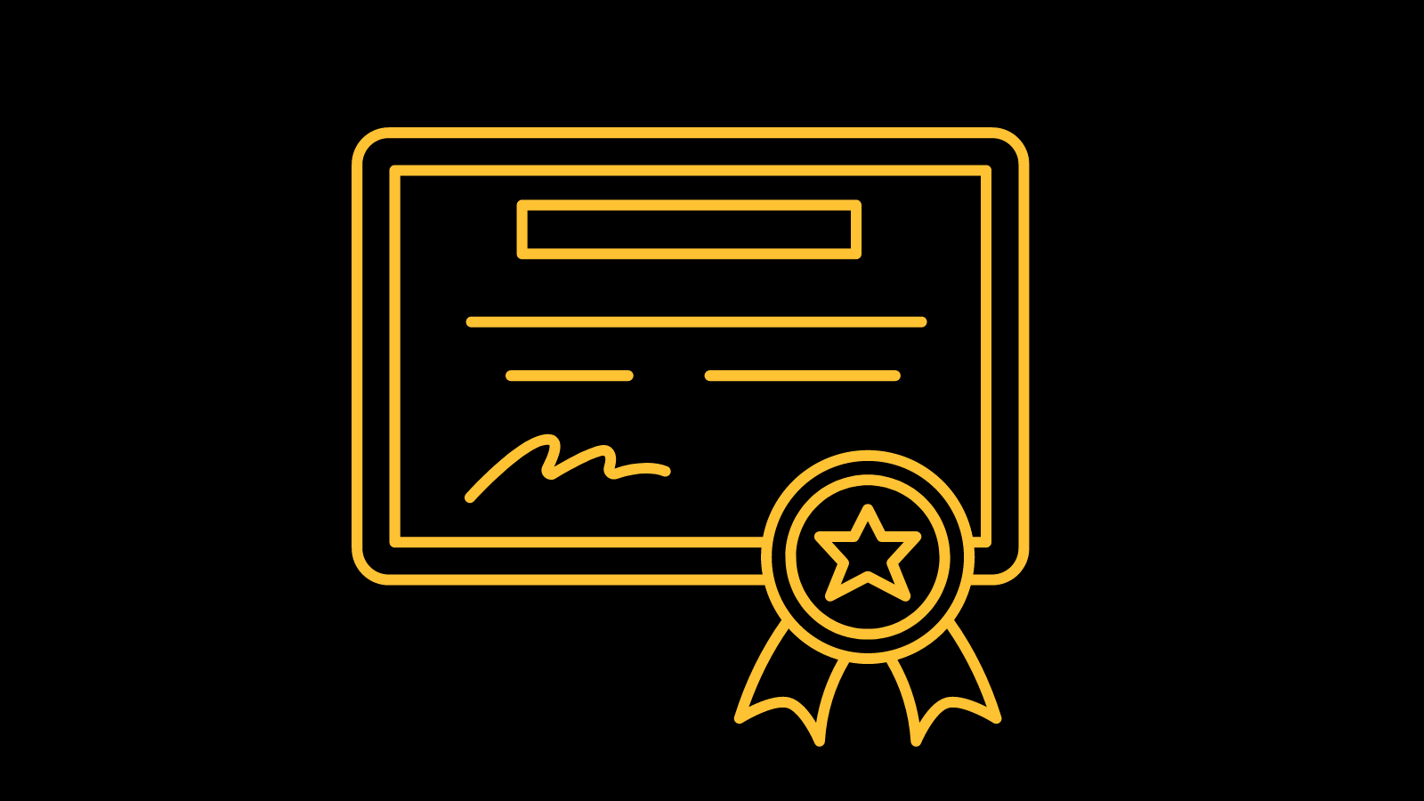 A basic graphic of a certificate
