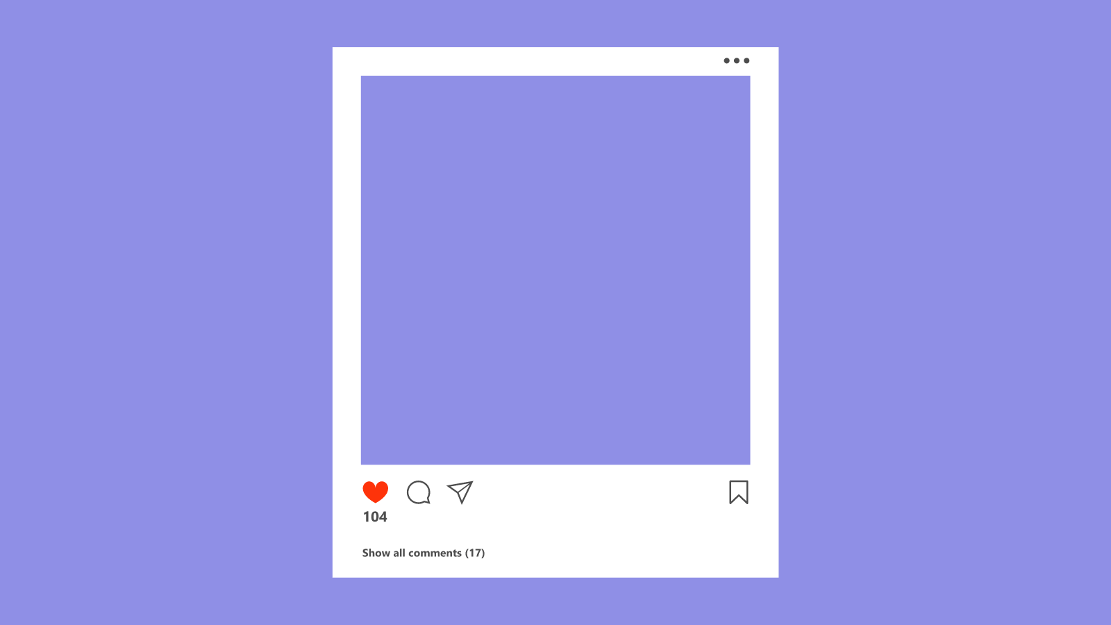 A blank Instagram post