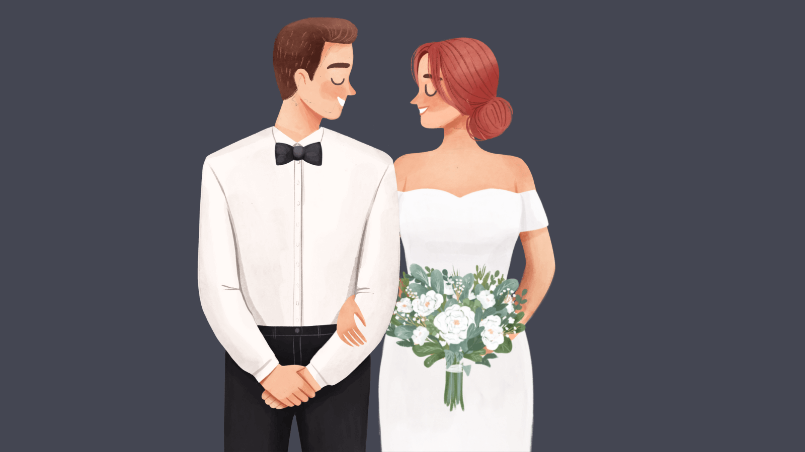 A bride and groom