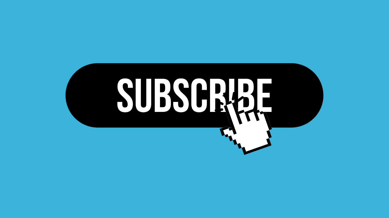 A cursor clicking on a button that says subscribe