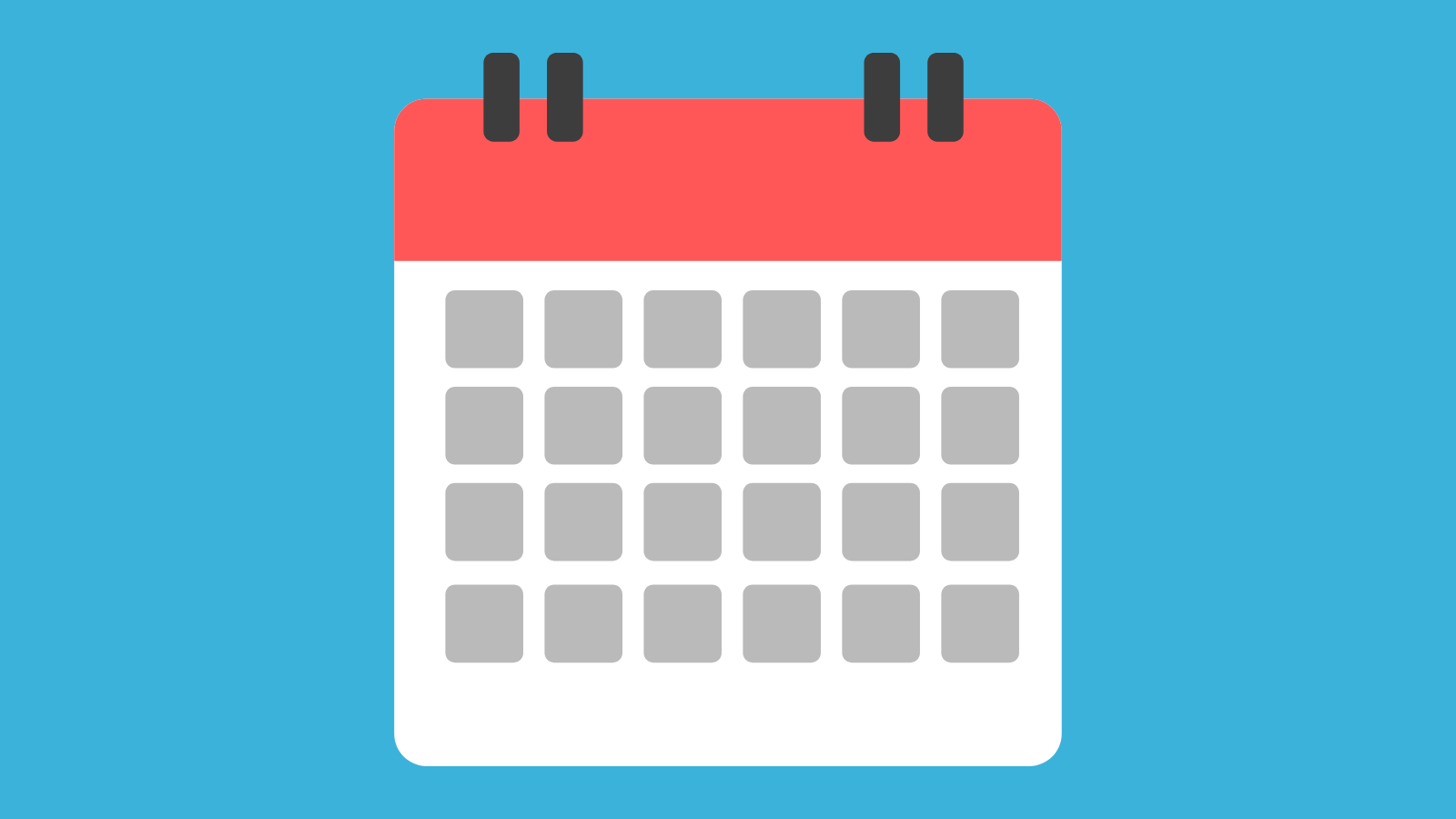 A graphic of a blank calendar