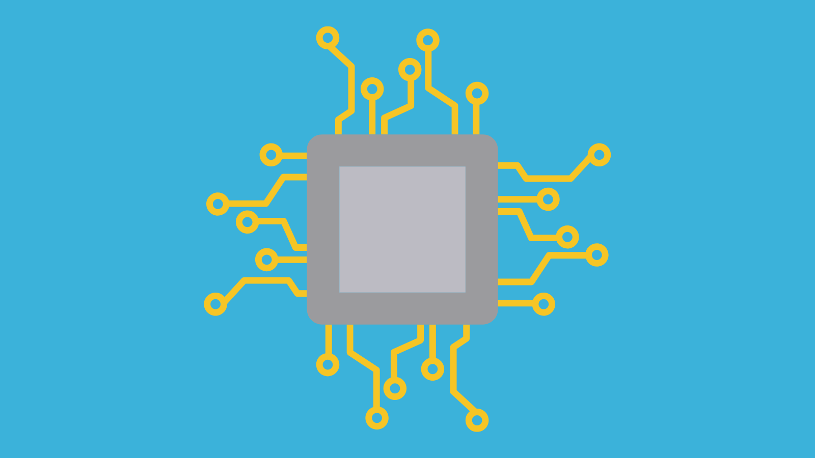 A graphic of a microchip