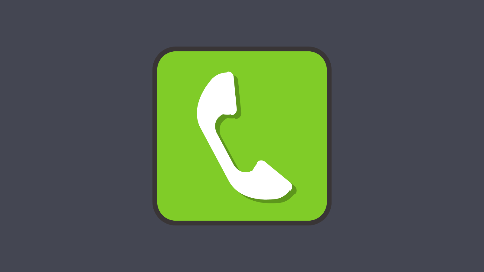 A green phone app icon