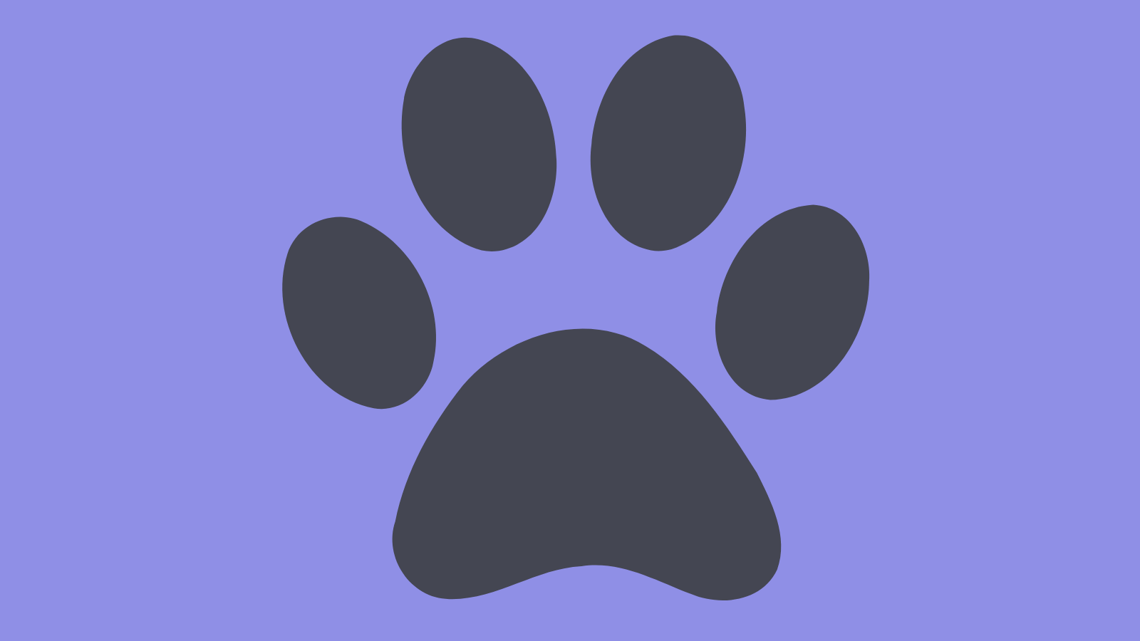 A large paw print