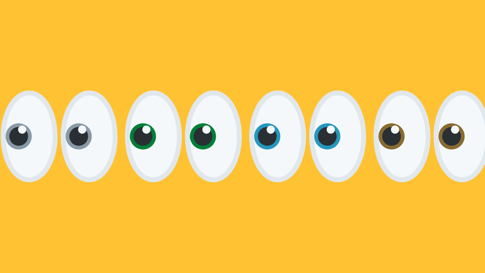 A line of eyeballs emojis 