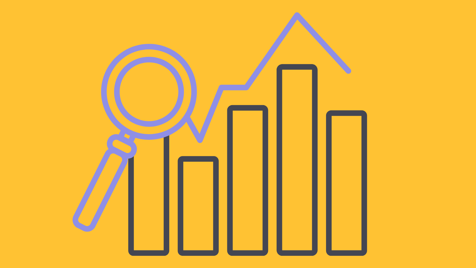 A magnifying glass and a bar graph (1)