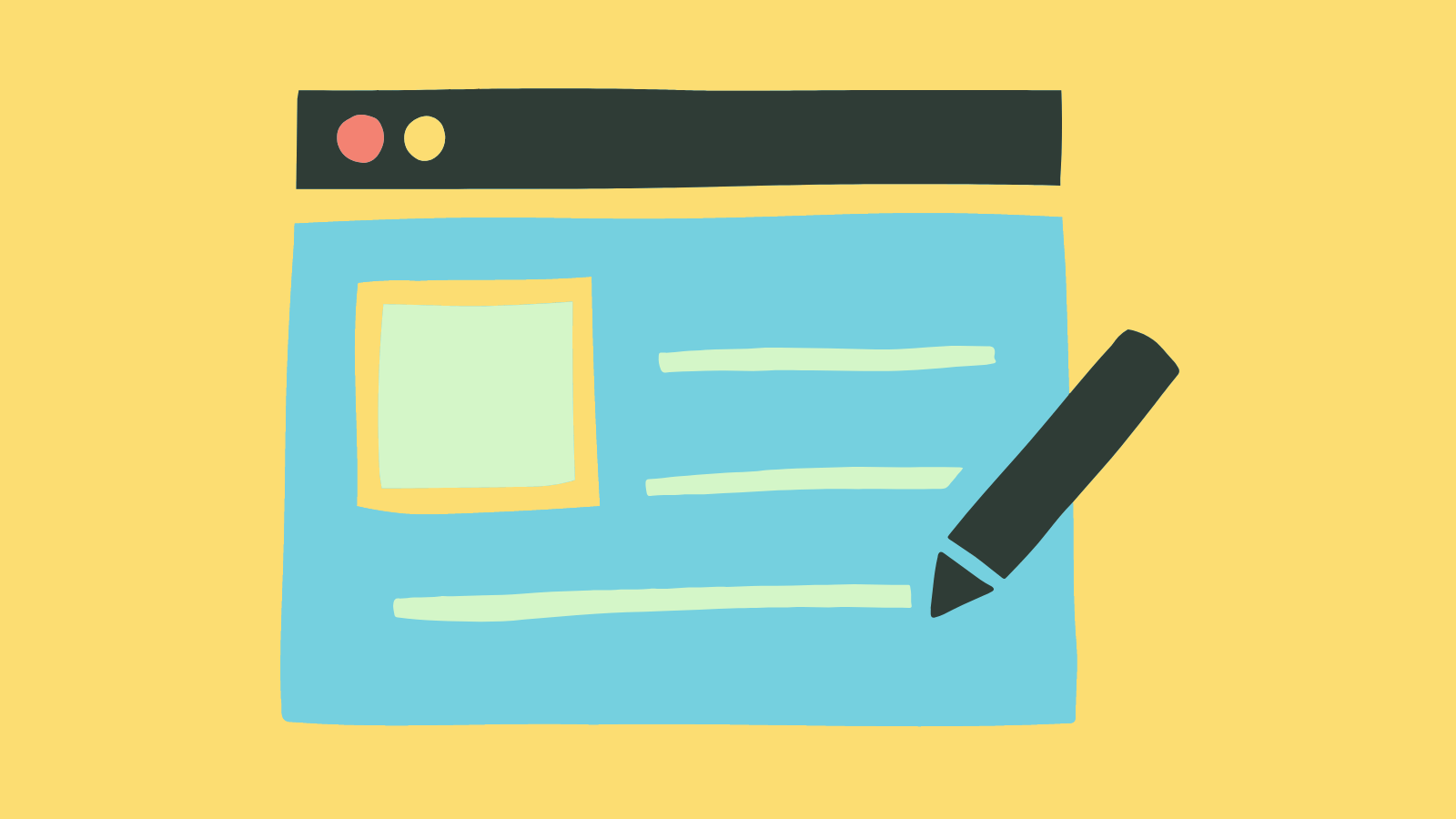 A minimalist graphic of a web page and a pencil (1)