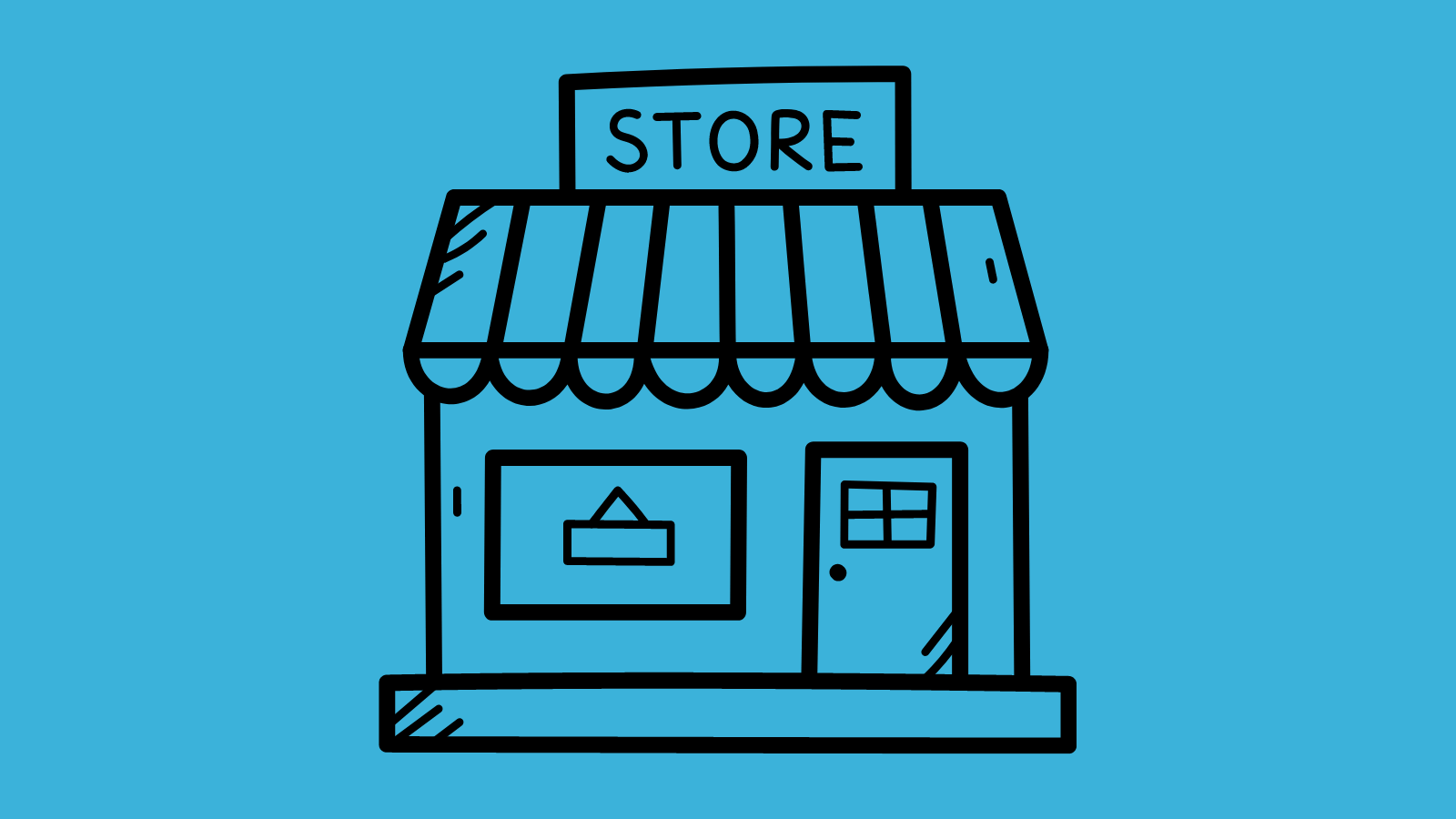 A minimalist illustration of a store