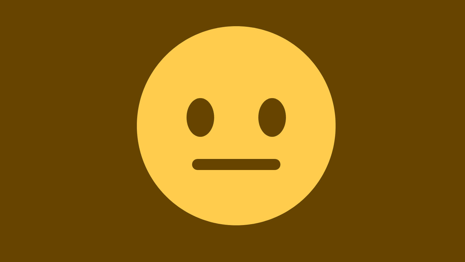 A neutral face emoji