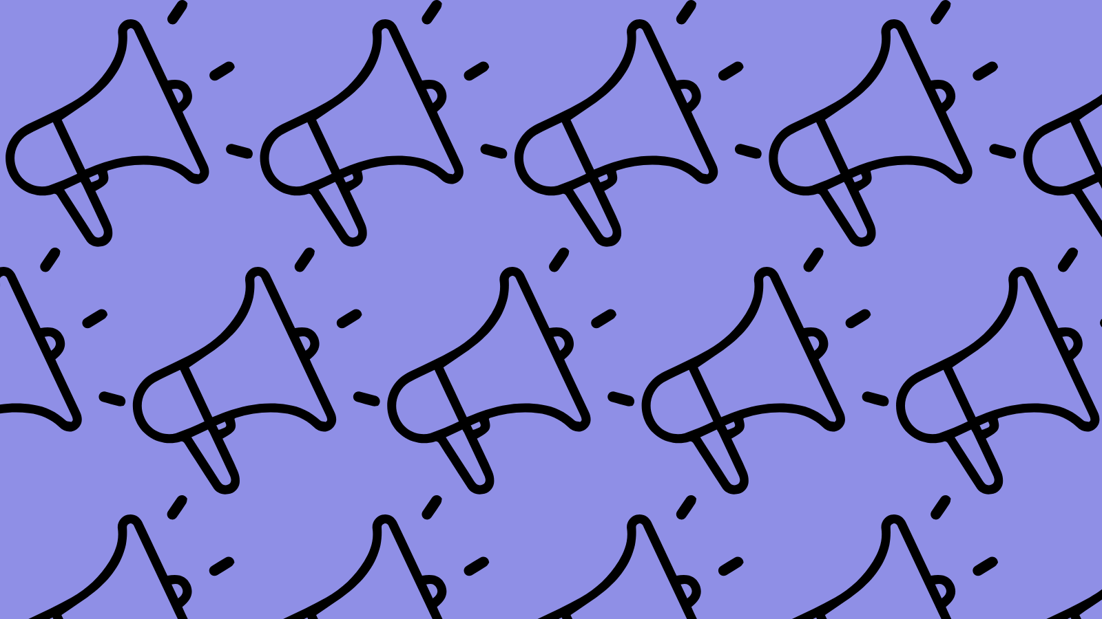 A pattern of megaphone graphics