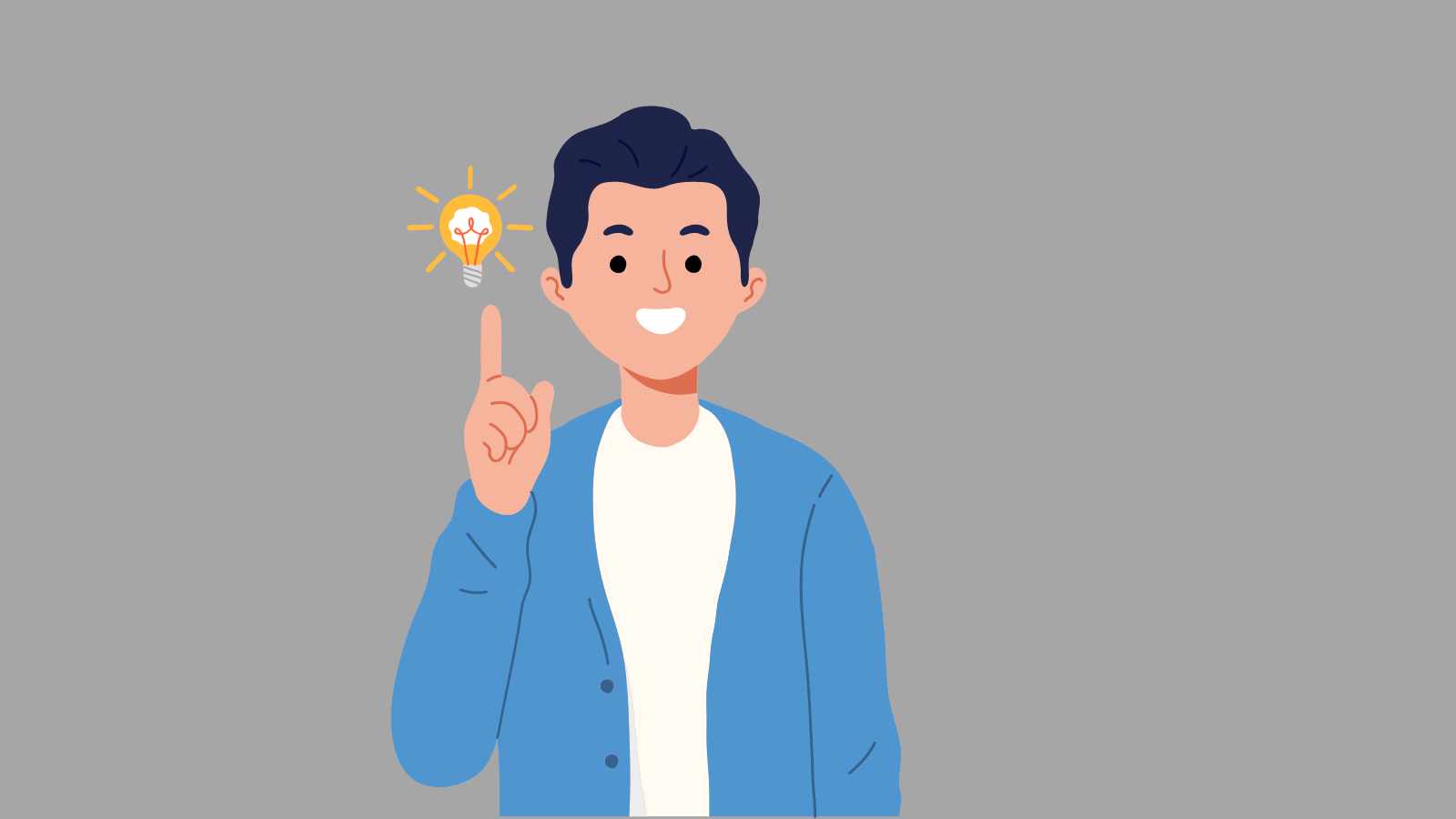 A person with a lightbulb floating next to their head (1)