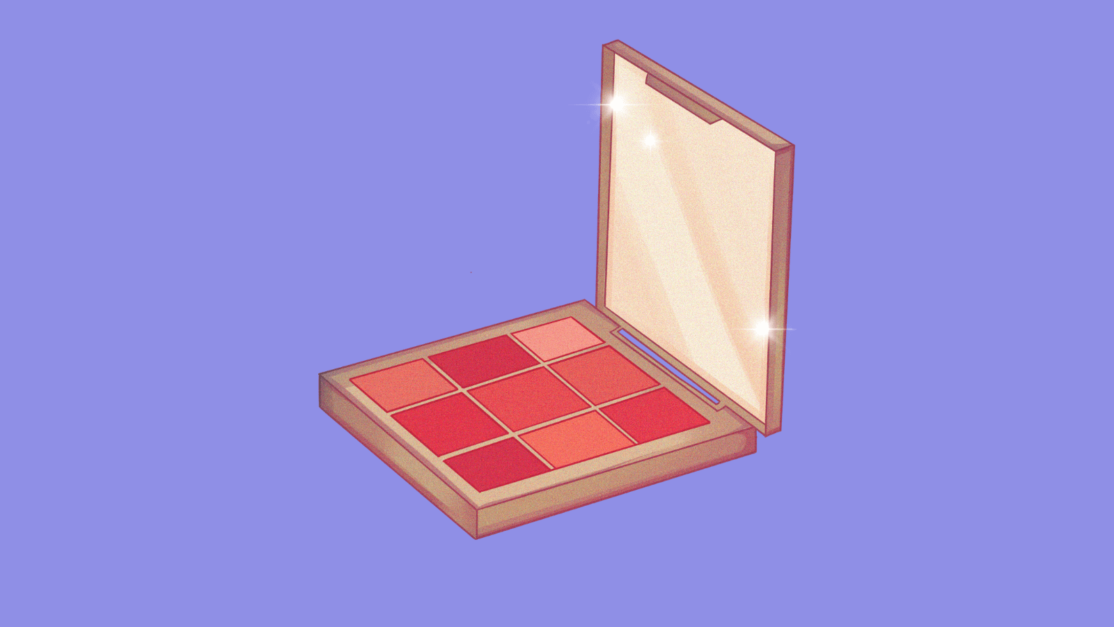 A pink makeup palette