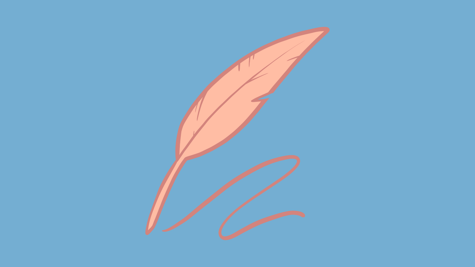 A pink quill