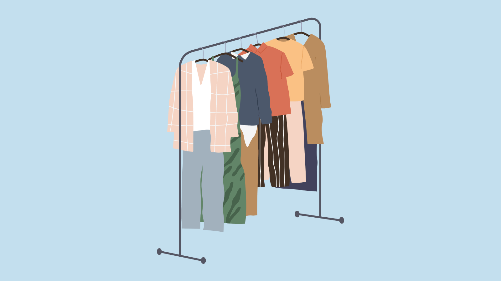 A rack of clothing