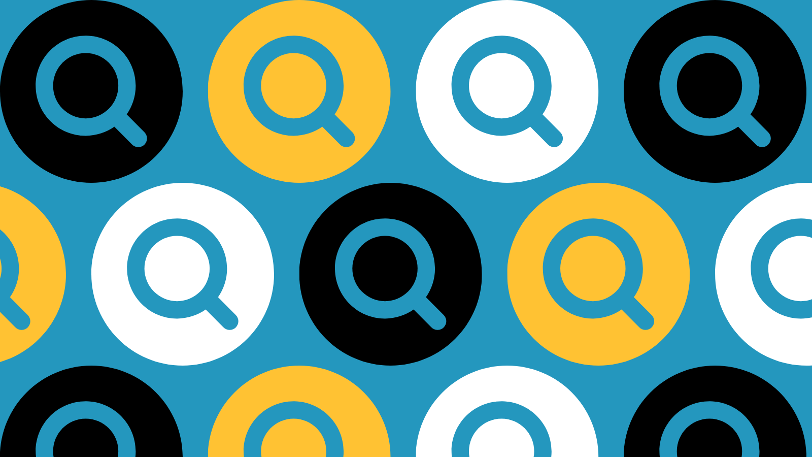 A repeating pattern of magnifying glass icons