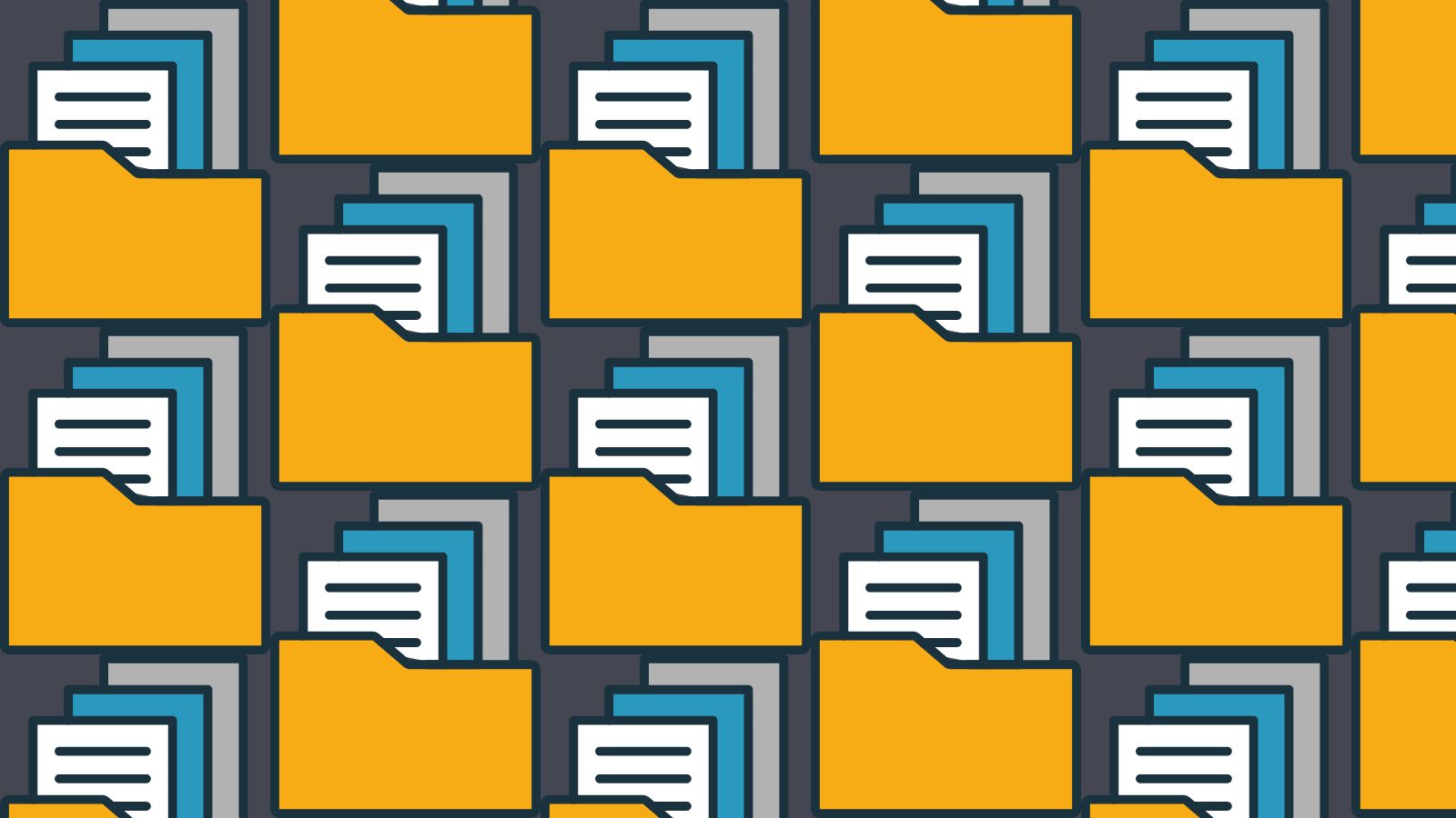 A repeating pattern of portfolio folders