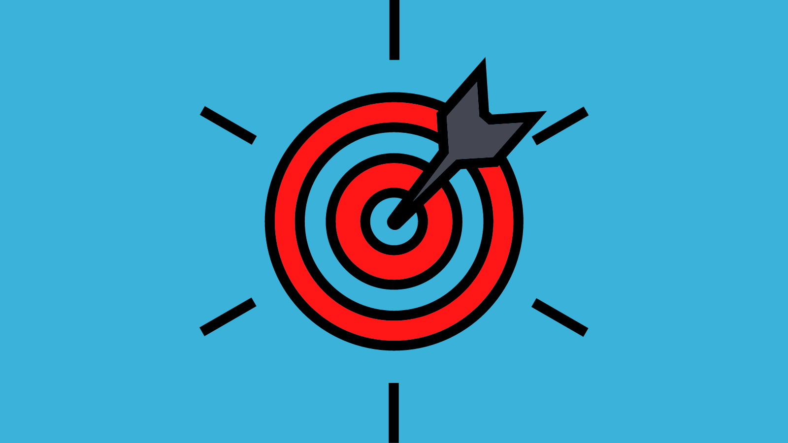 A target with an arrow hitting the center (1)