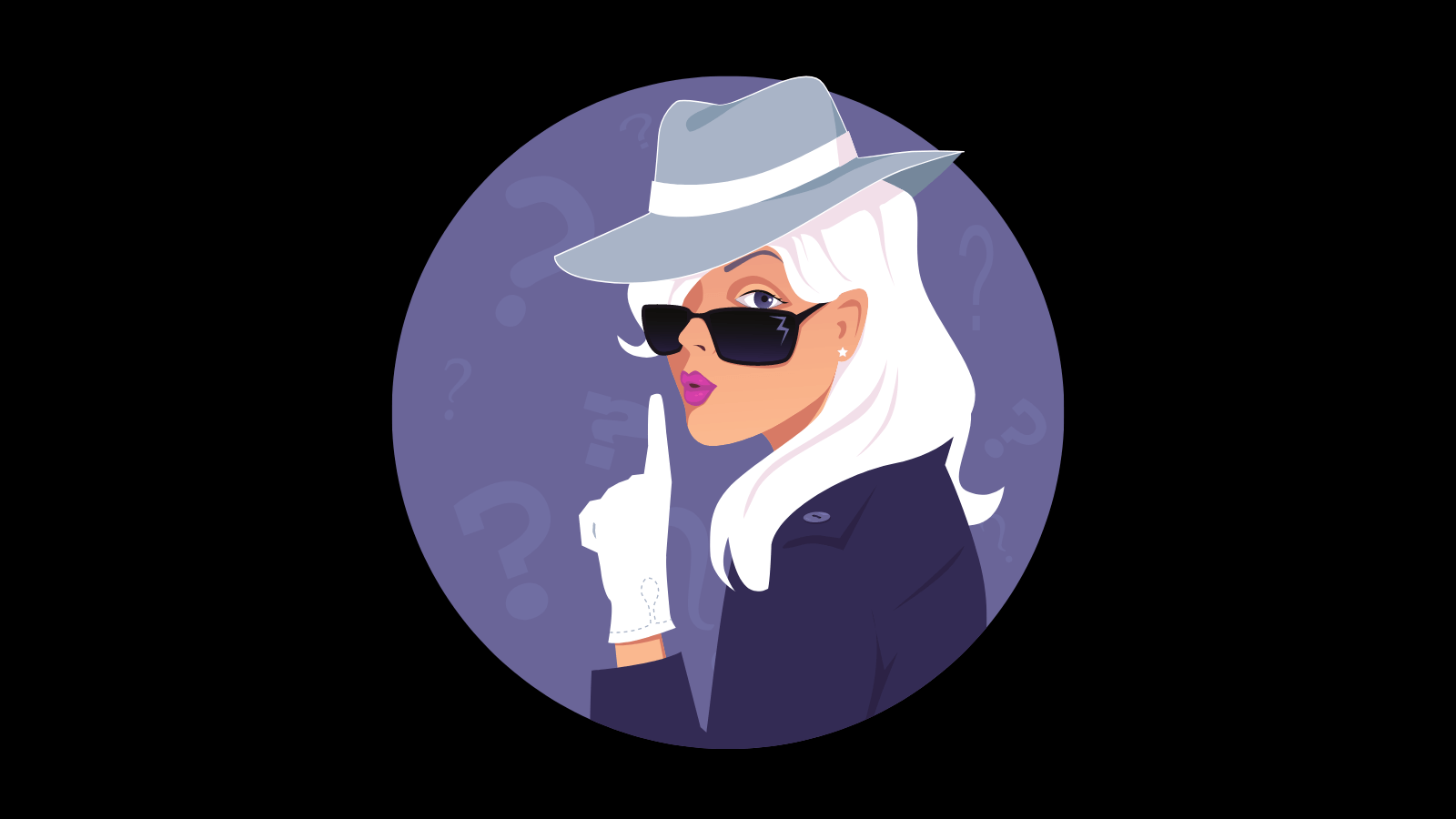 A woman detective going shh