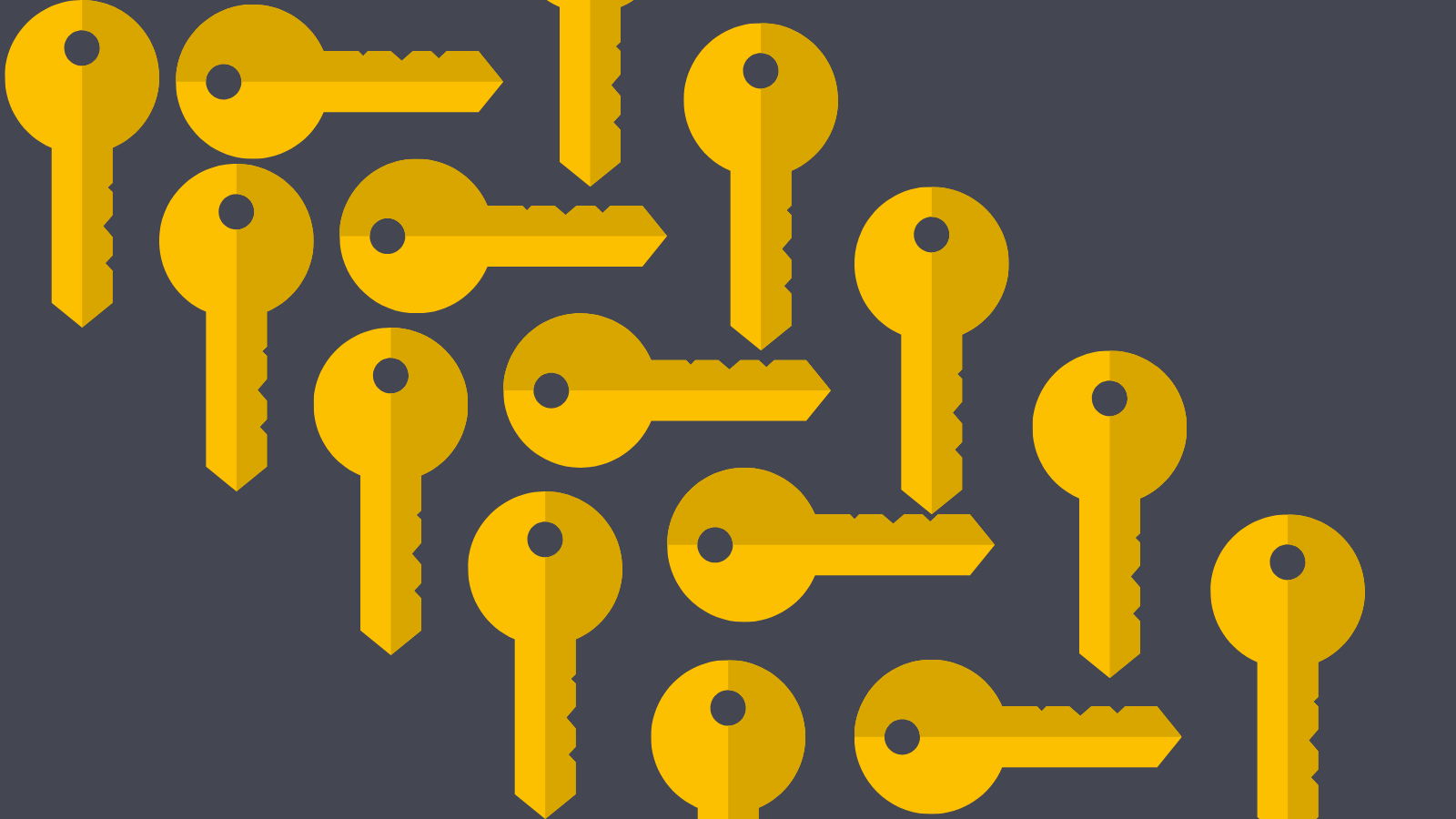 Keys in a rotating pattern