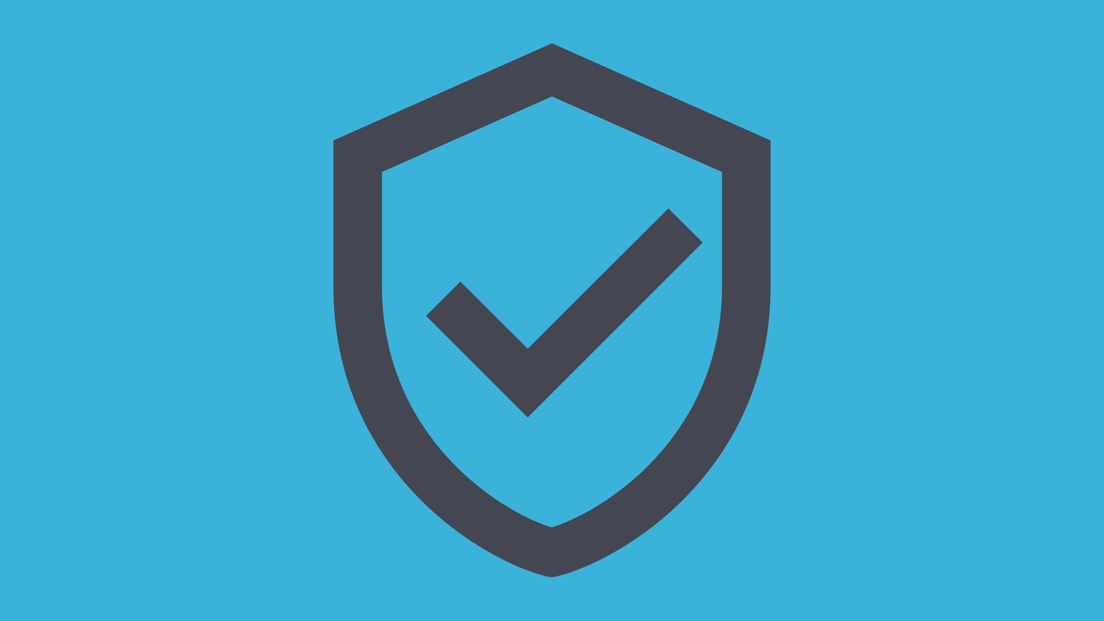 An icon of a shield with a checkmark in it to represent protection and verification