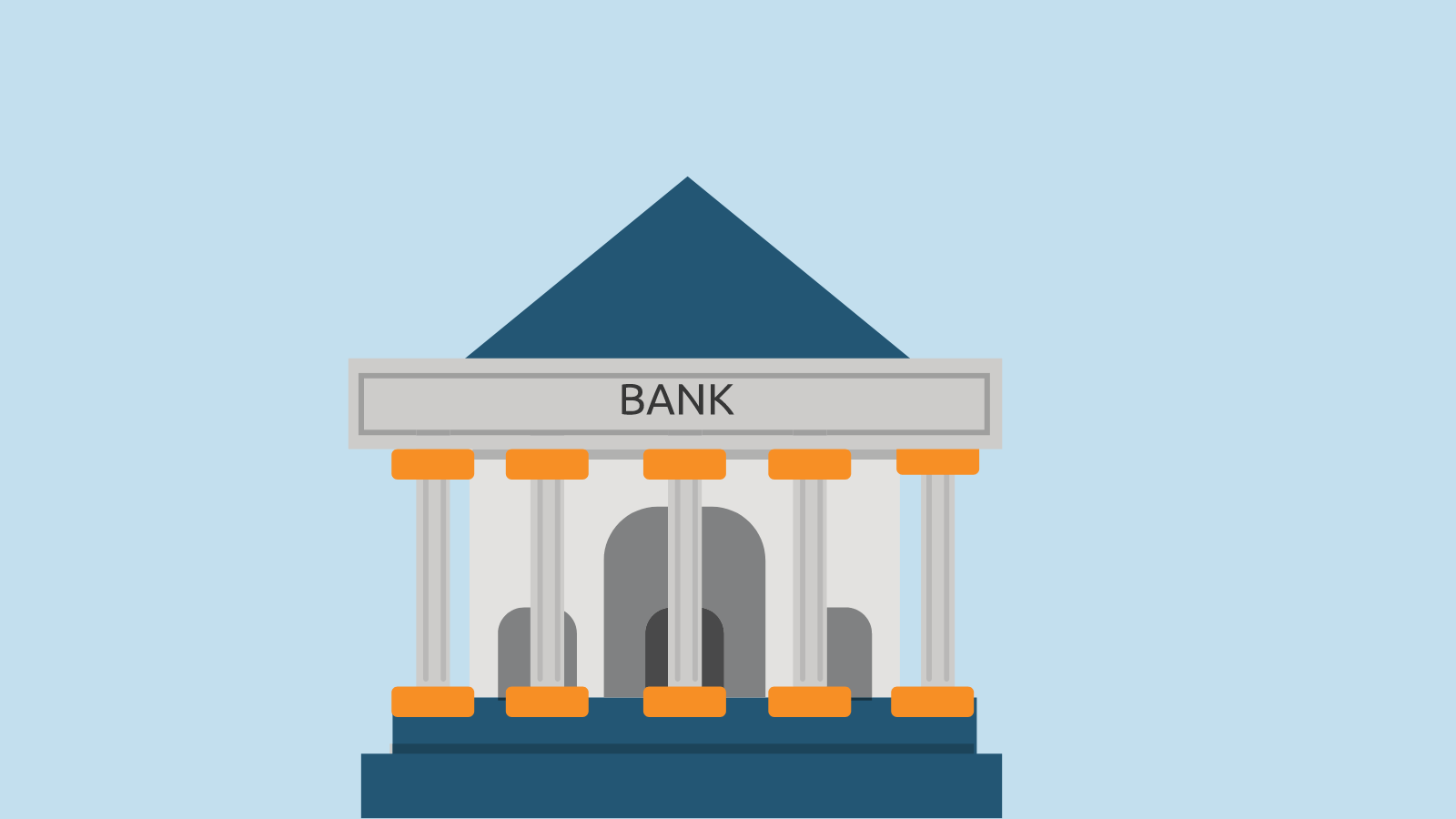 An illustration of a bank