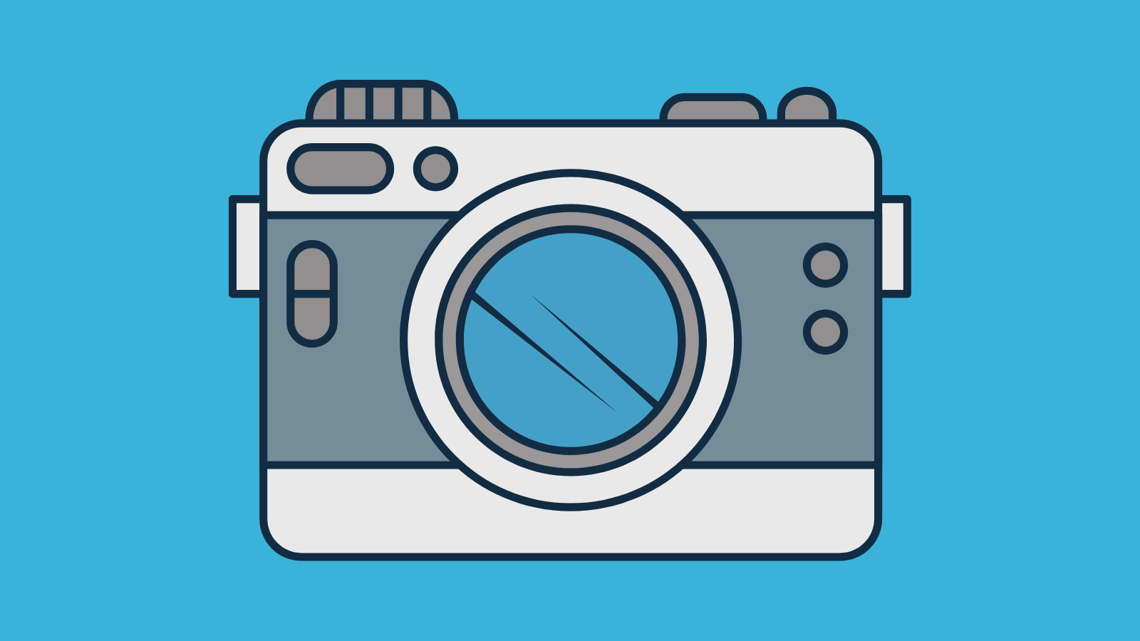 An illustration of a camera