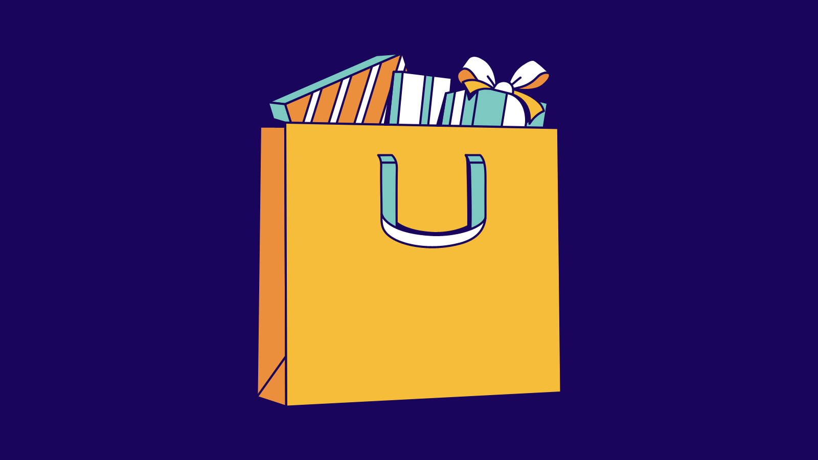 An illustration of a shopping bag