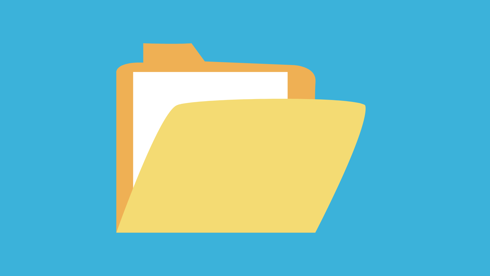 An open manila folder