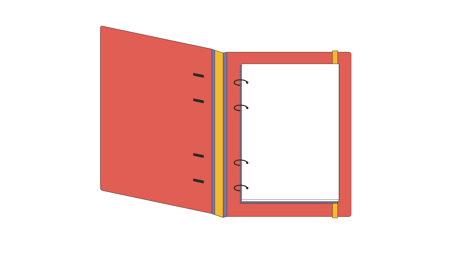 An open notebook