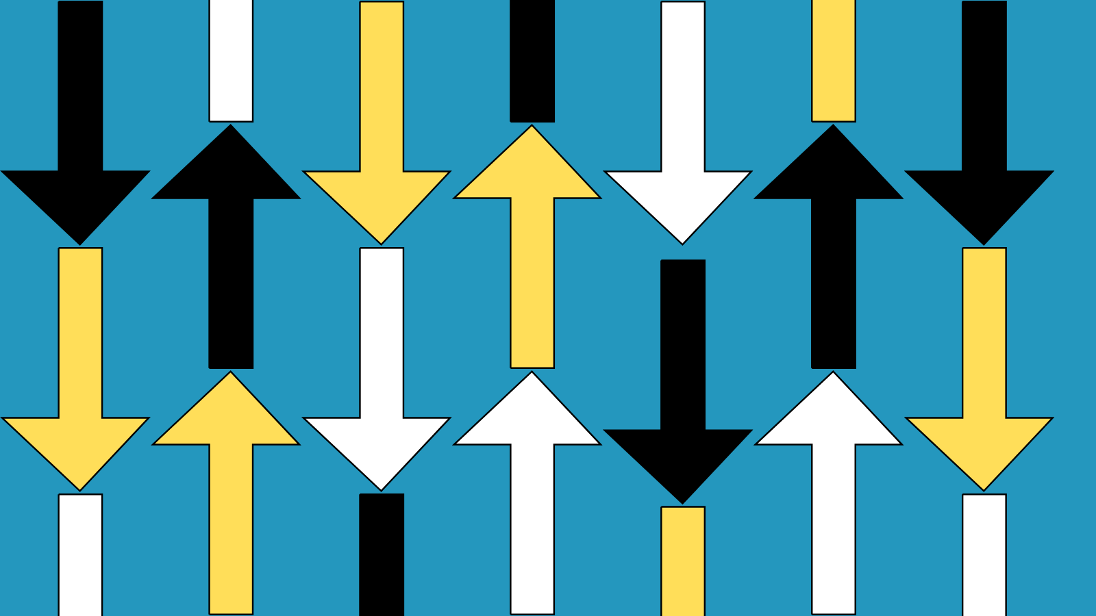 Arrows pointing up and down