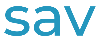 Sav Logo Blue Text