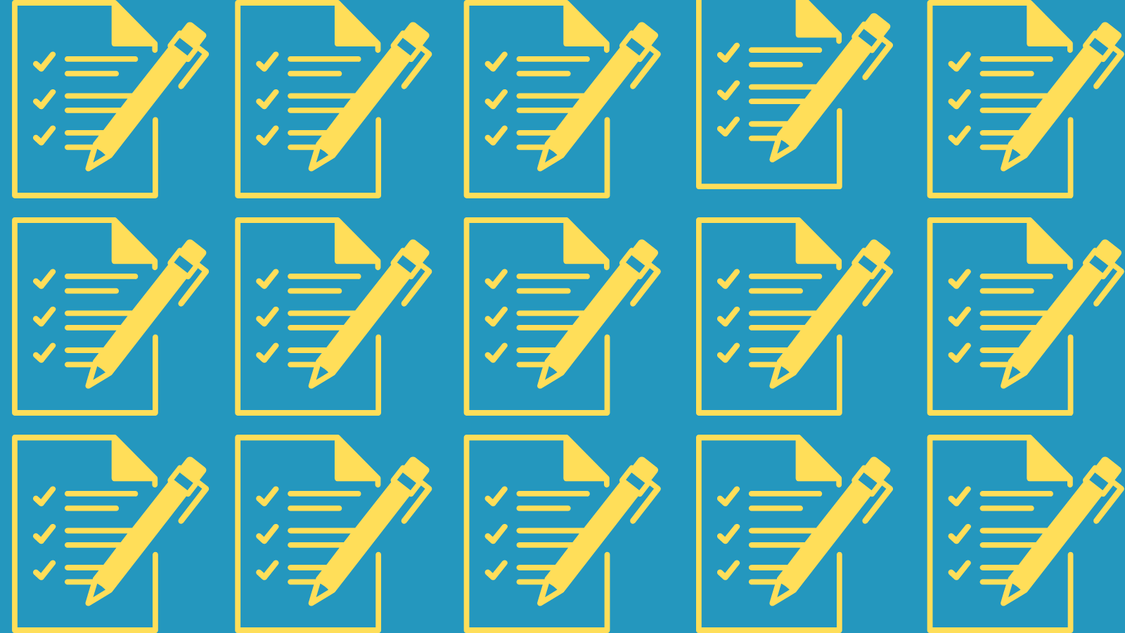 a repeated pattern of checklists