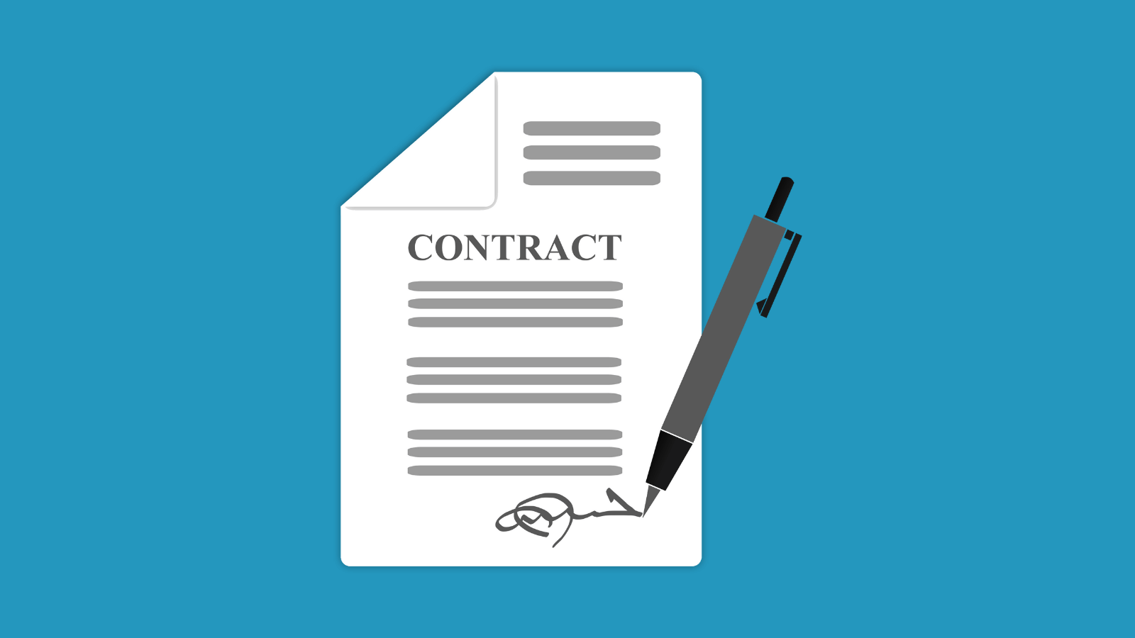 A graphic of a contract