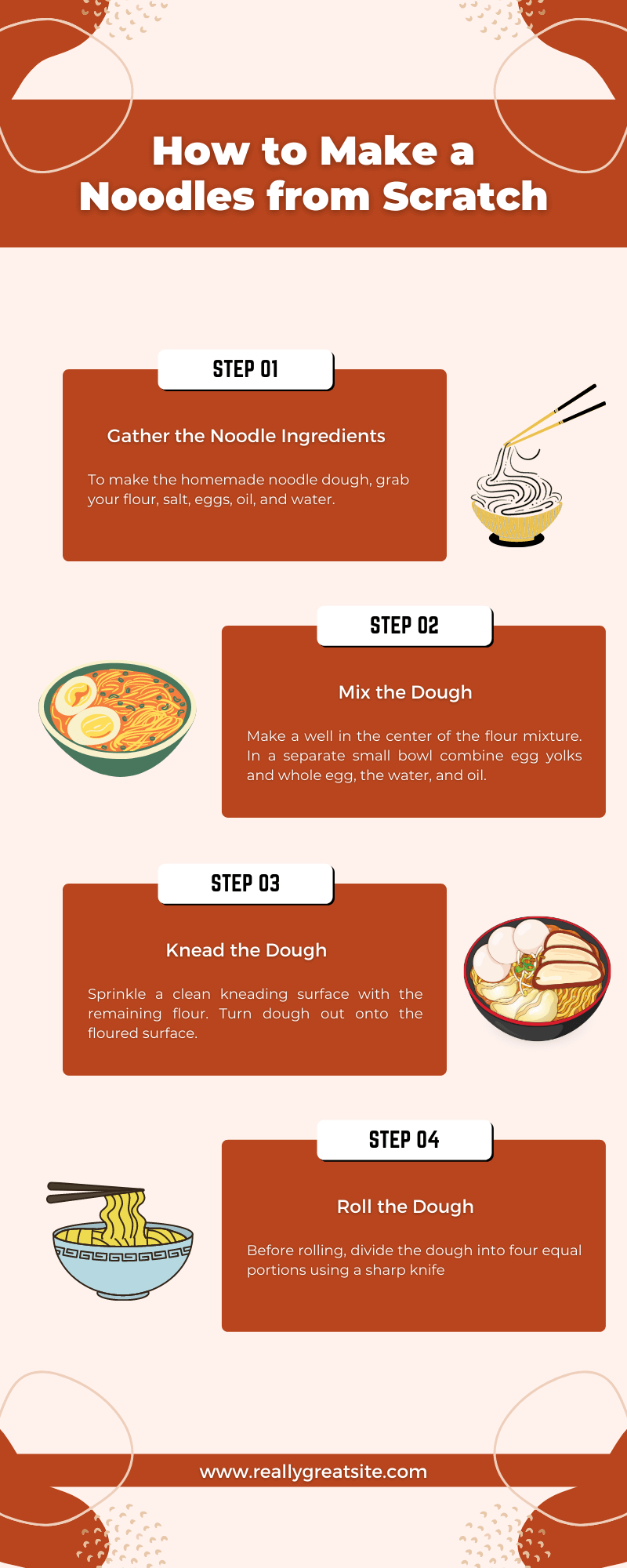 Cream & Brown Illustrated How To Make Infographic