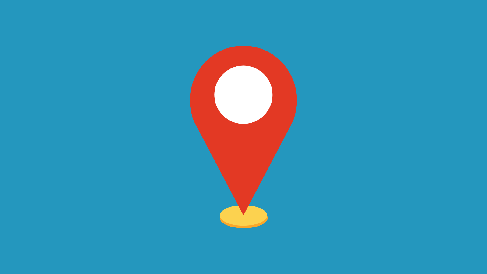 A pin on a digital map icon