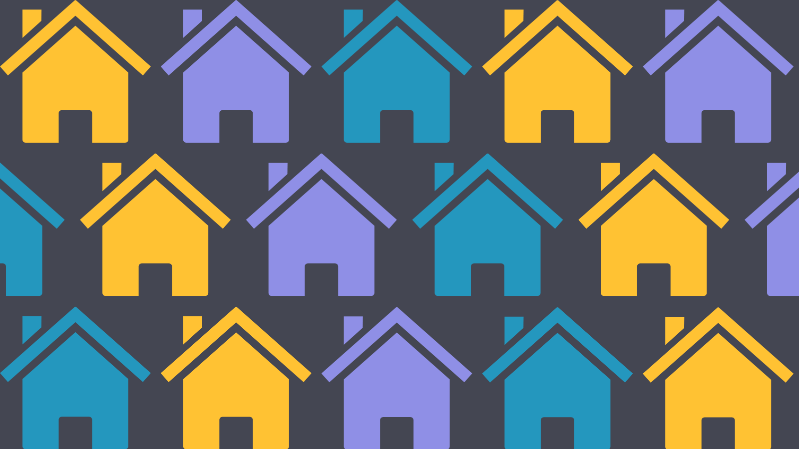 Diagonal rows of minimalist house icons (1)