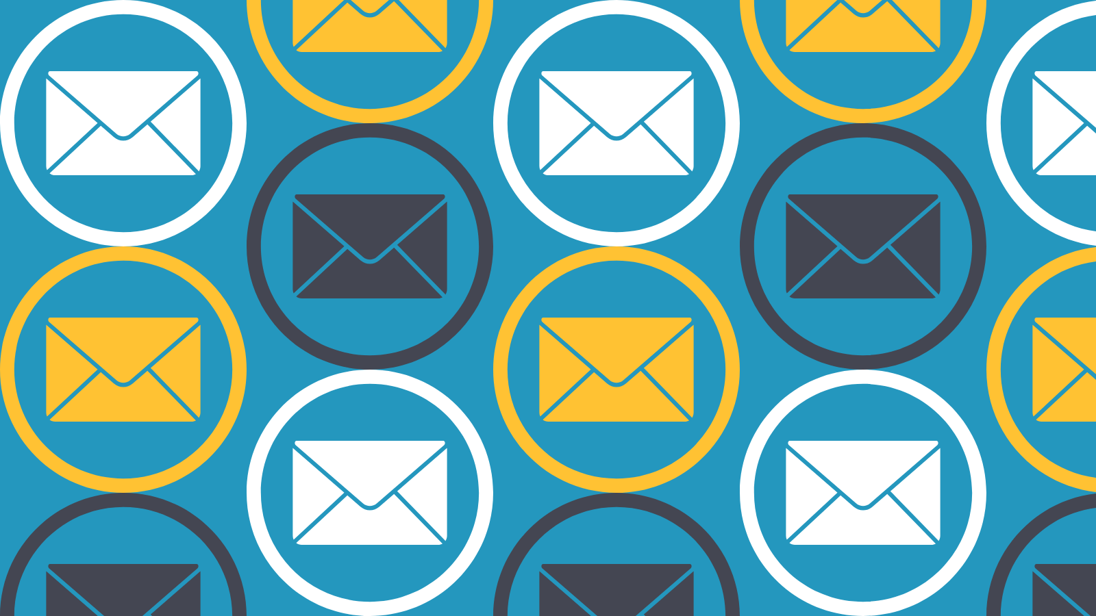 A repeating pattern of email icons