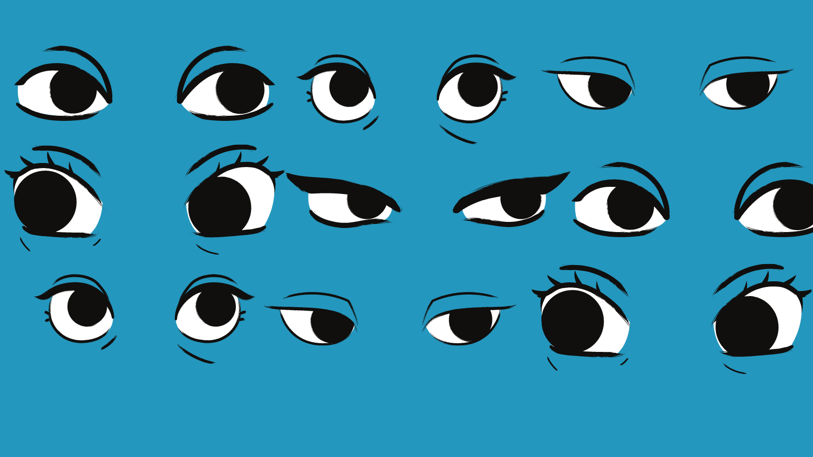 Cartoon-style eyes