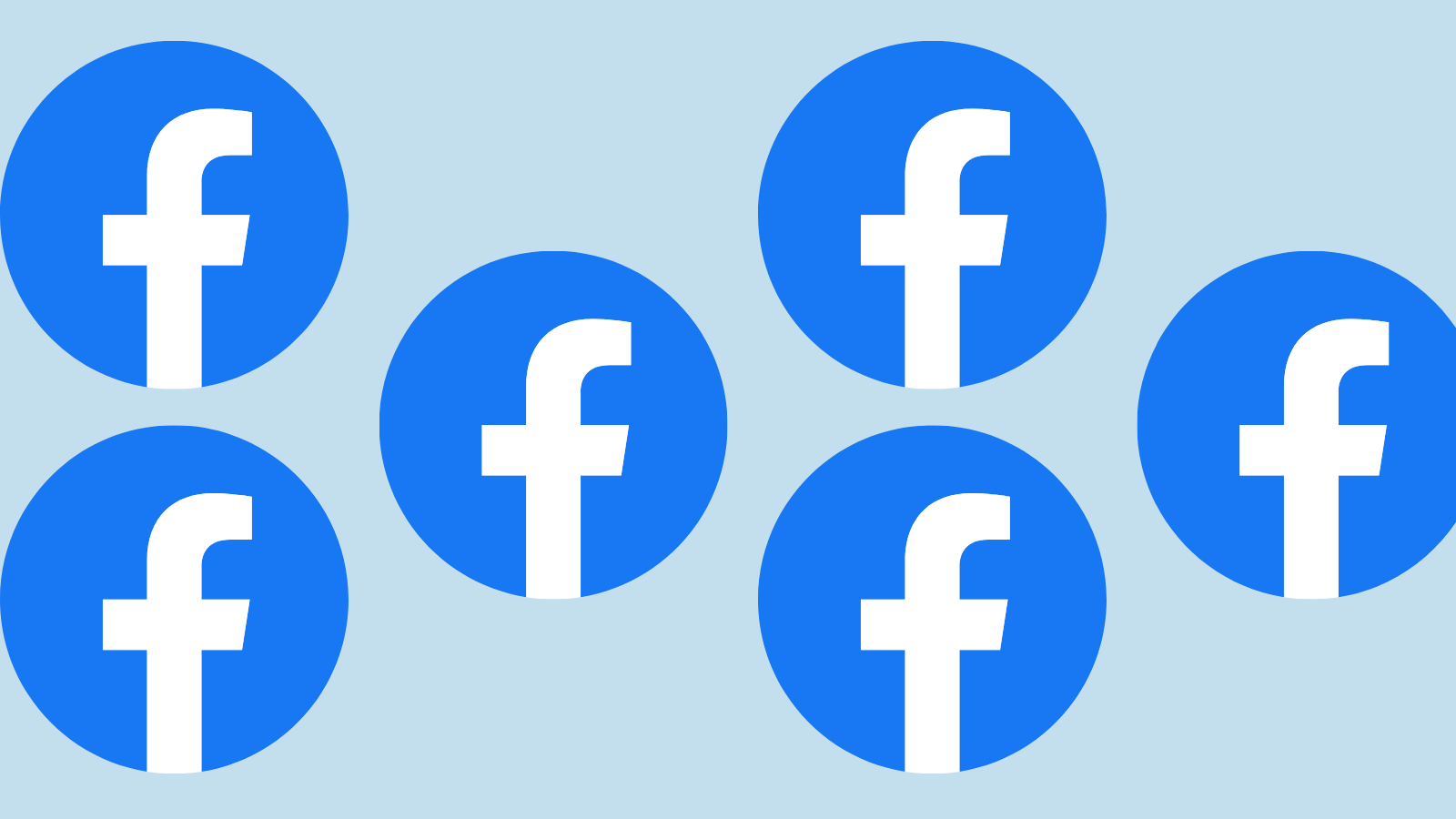 The Facebook logo in a repeated pattern