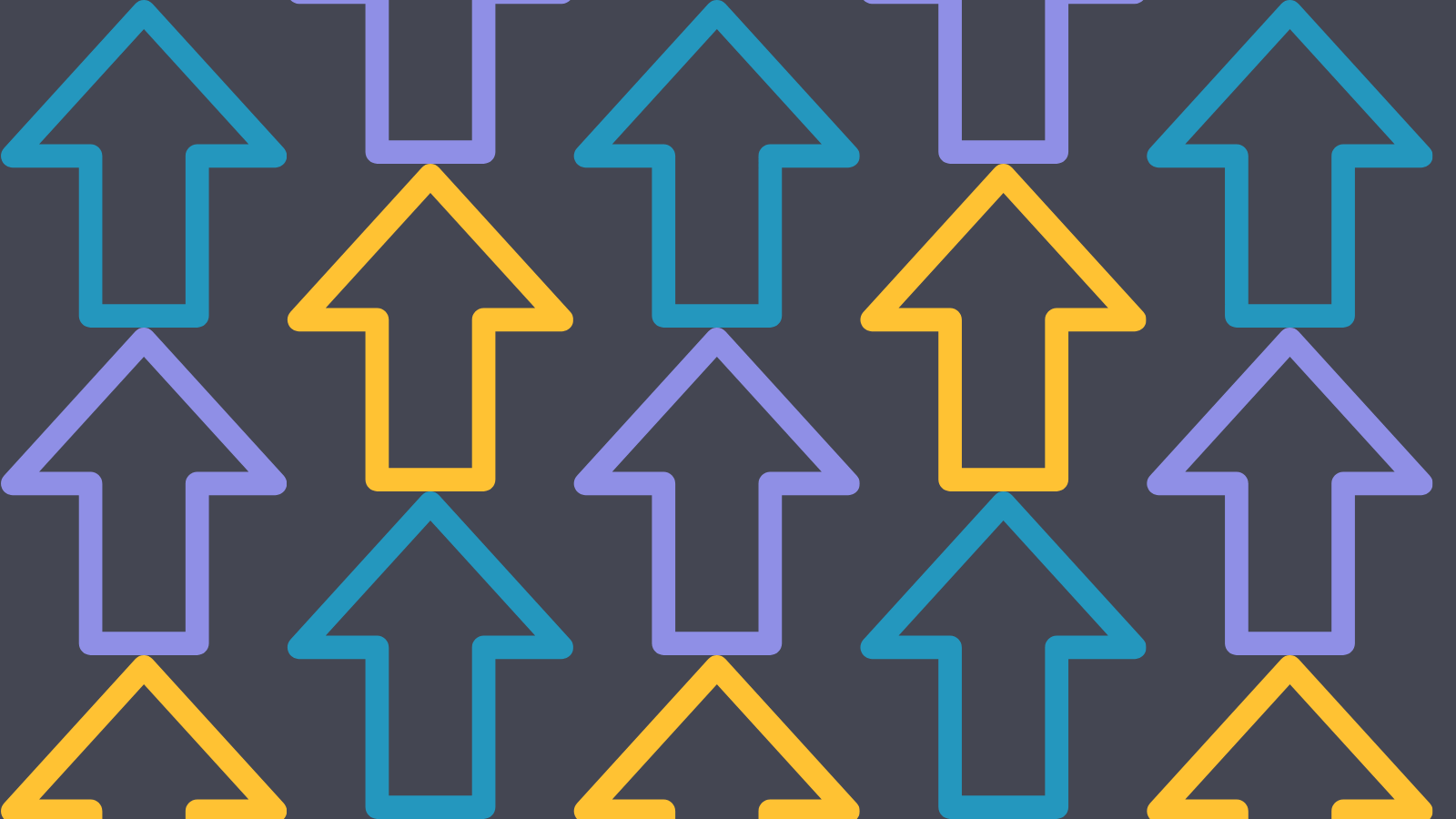 Five columns of arrows pointing up