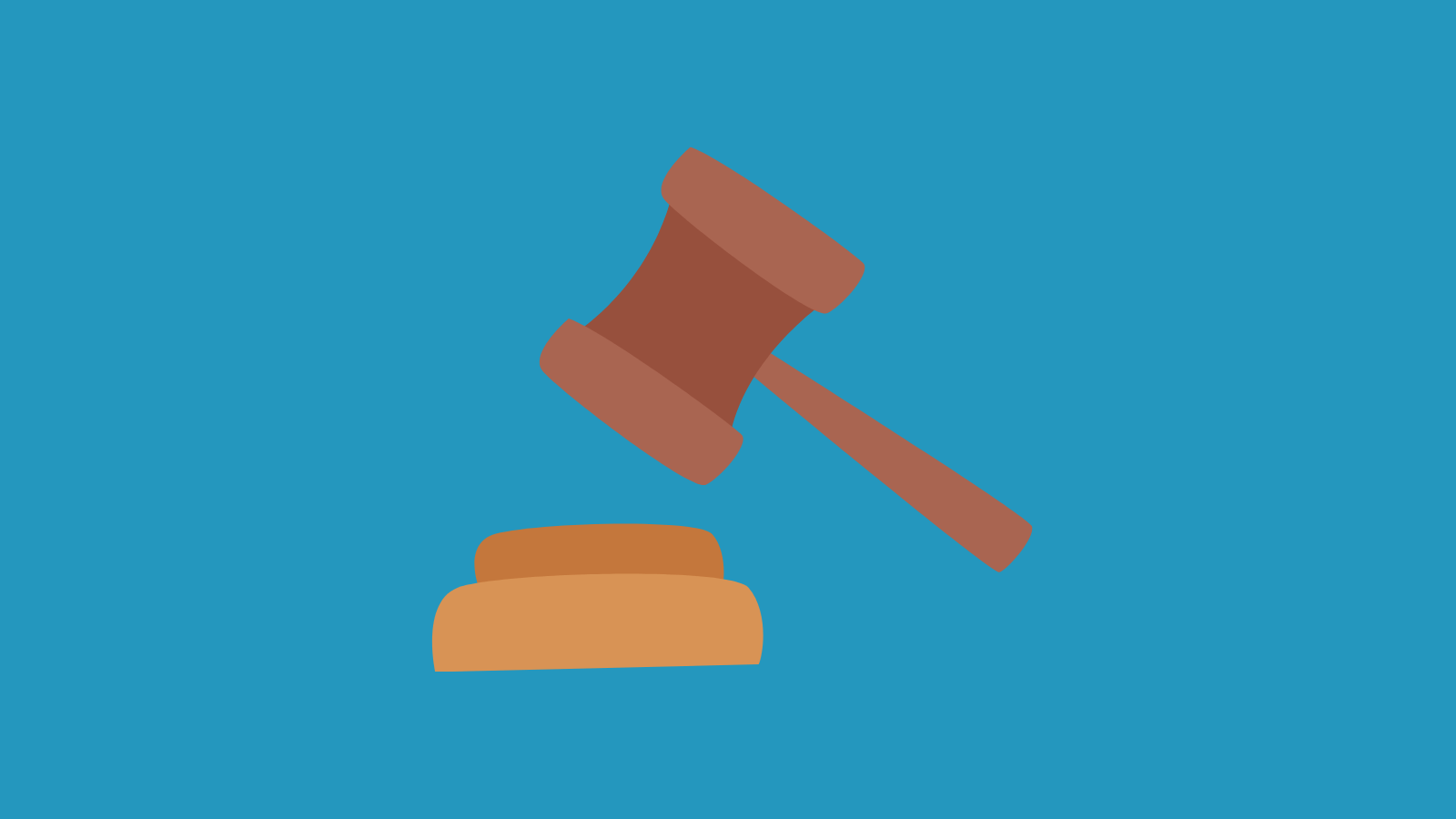 A graphic of a gavel