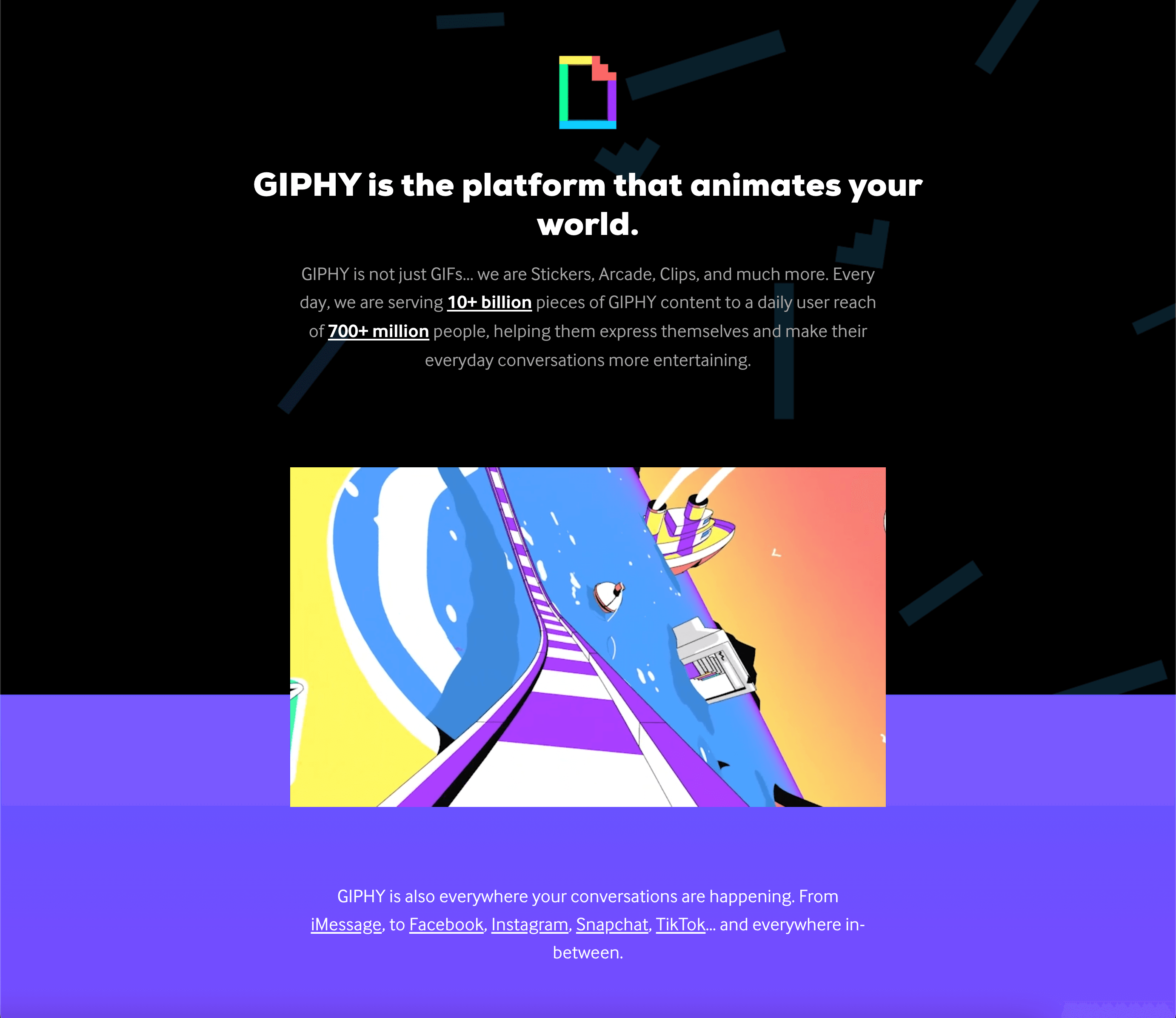 Giphy's About Us Page