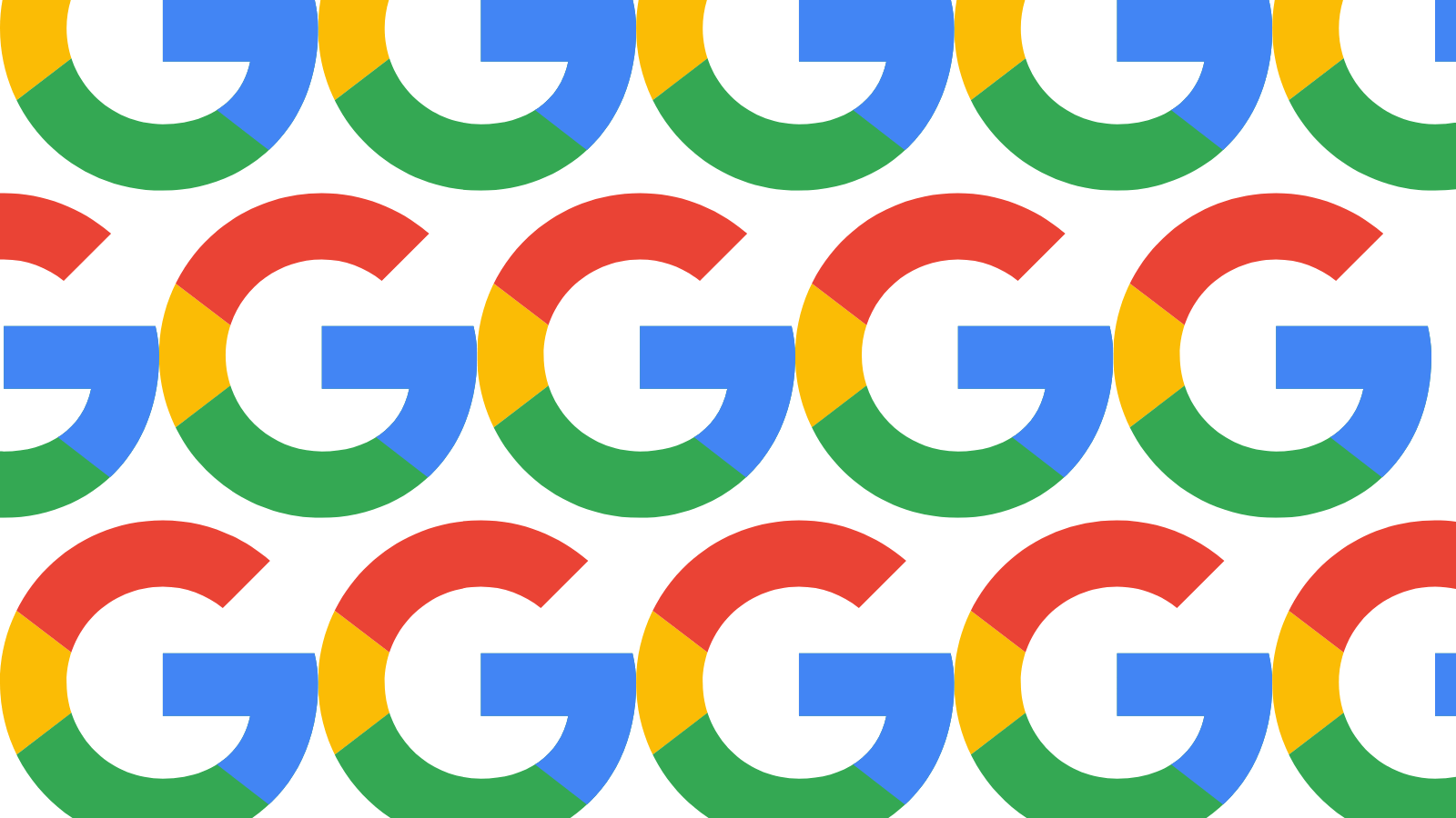 The Google Logo in a repeated pattern