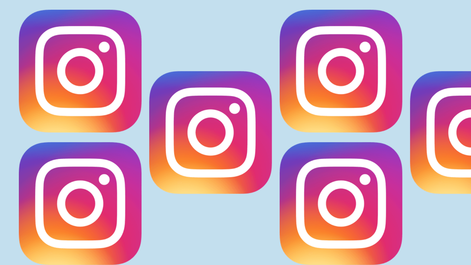 The Instagram logo in a repeating pattern