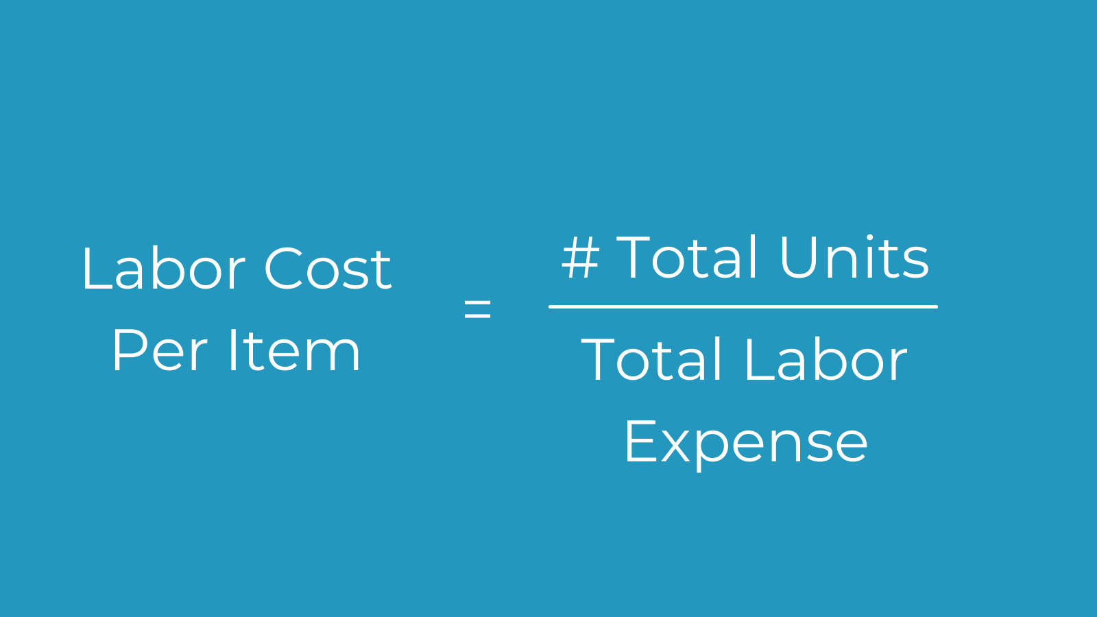 Labor Cost Per Item Graphic 