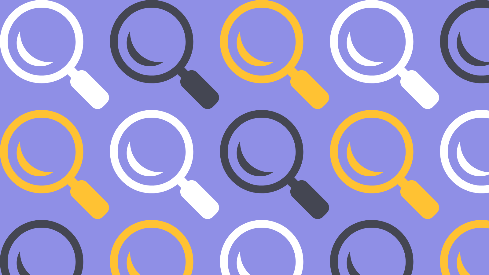 A repeating pattern of magnifying glasses