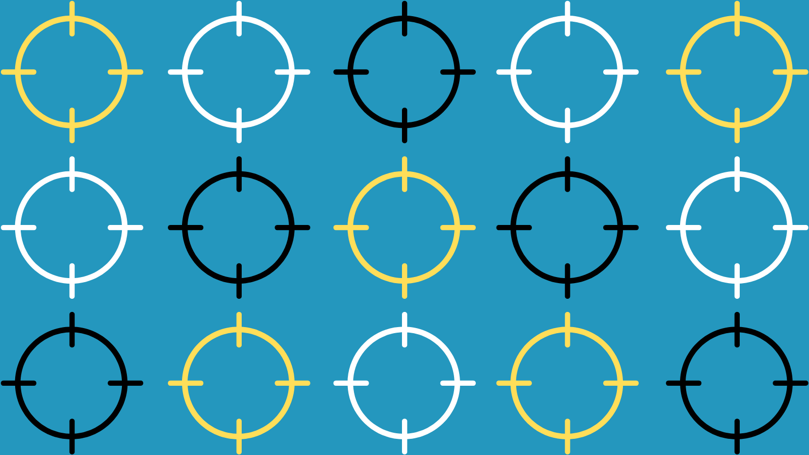 The shooting target symbol in a repeating pattern