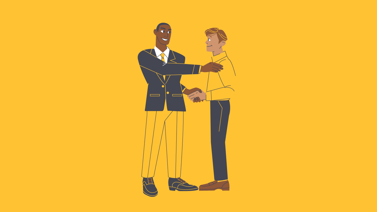 People in business attire shaking hands