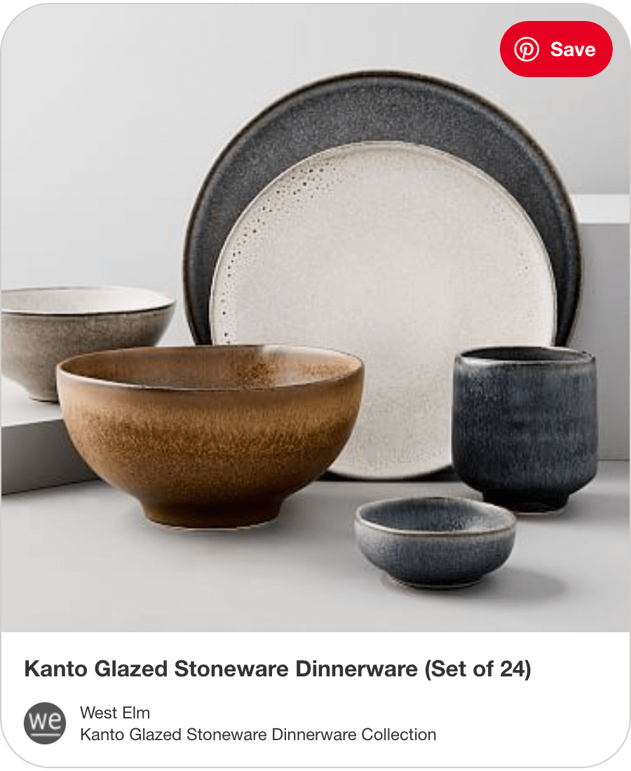 A Pinterest ad for dishes from West Elm