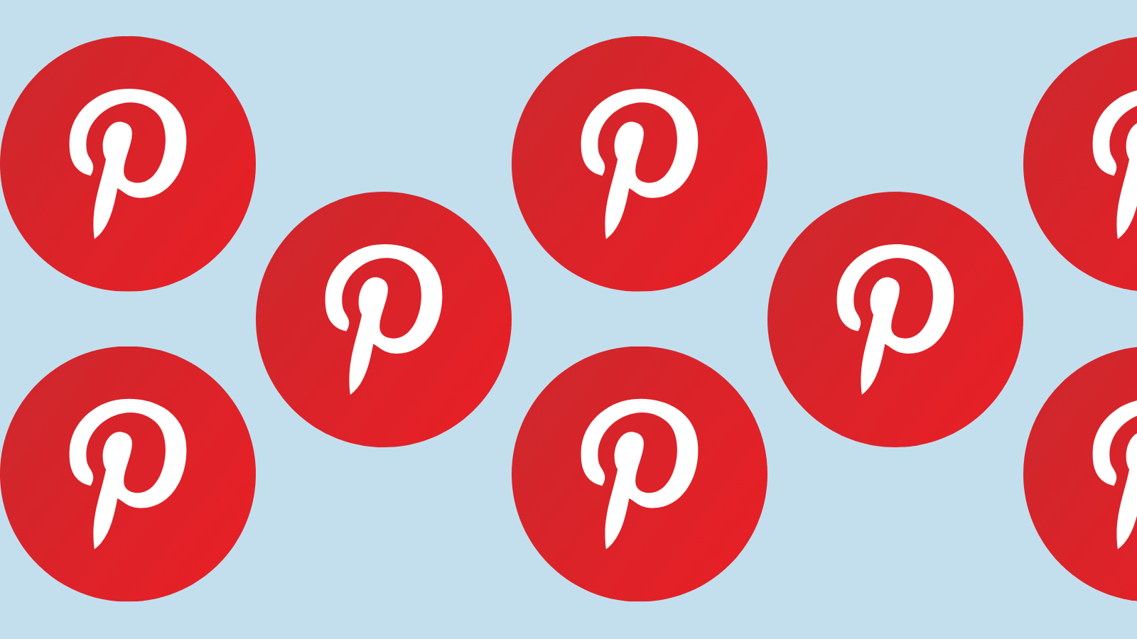 The Pinterest logo in a repeating pattern